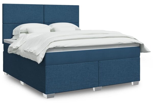 Box spring postel s matrací modrá 180x200 cm textil 3290566