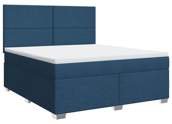 Box spring postel s matrací modrá 180x200 cm textil 3290566