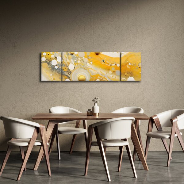 Obraz - Abstraktní pozadí se zlatým dekorem (170x50 cm)