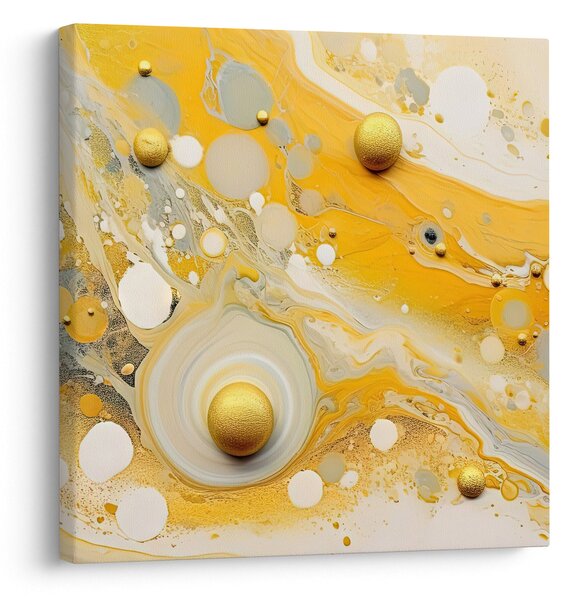 Obraz - Abstraktní pozadí se zlatým dekorem (30x30 cm)