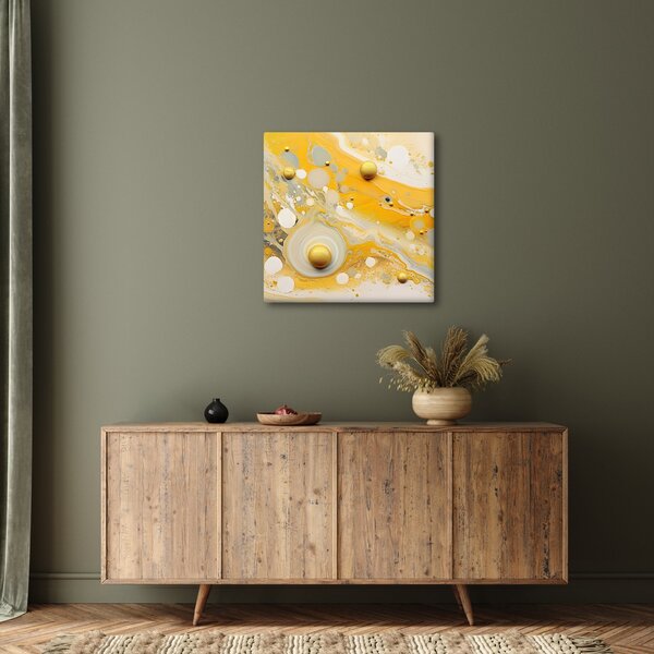 Obraz - Abstraktní pozadí se zlatým dekorem (30x30 cm)