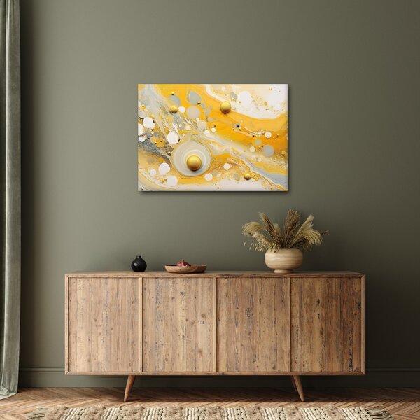 Obraz - Abstraktní pozadí se zlatým dekorem (70x50 cm)