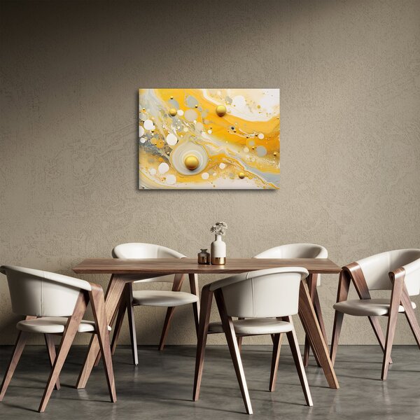 Obraz - Abstraktní pozadí se zlatým dekorem (70x50 cm)