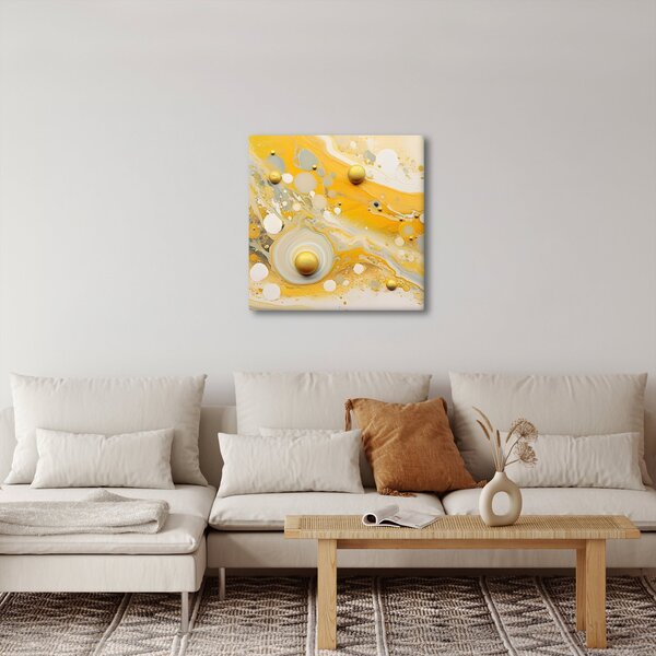 Obraz - Abstraktní pozadí se zlatým dekorem (30x30 cm)
