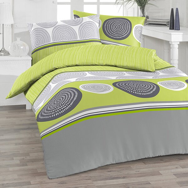 Florella Povlečení Renforcé Uta Silber Rozměr: 70x90 + 140x200 cm