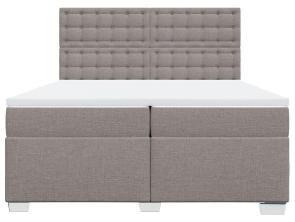 Box spring postel s matrací taupe 200x200 cm textil 3290613