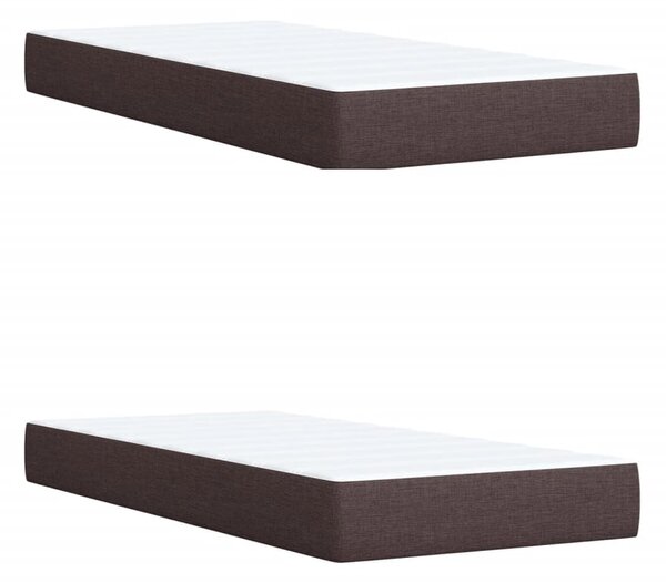 Box spring postel s matrací tmavě hnědá 200x200 cm textil 3290612
