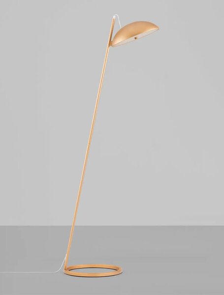 Designová stojací lampa Flute zlatá