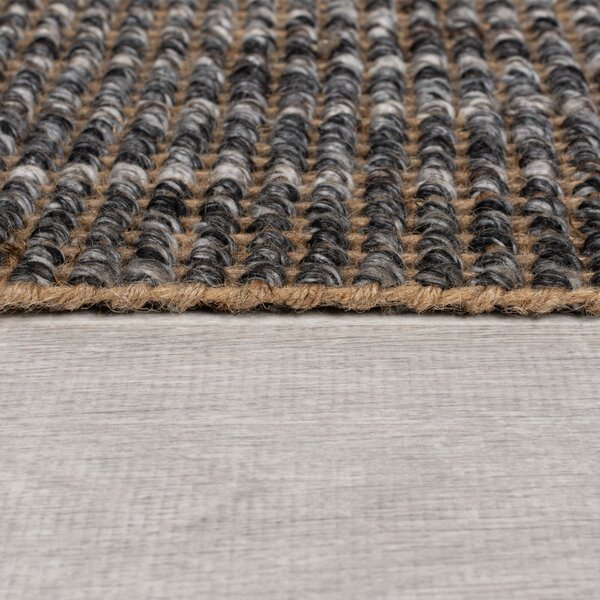 Flair Rugs koberce Kusový koberec Mottle Jute Ombre Grey - 80x150 cm