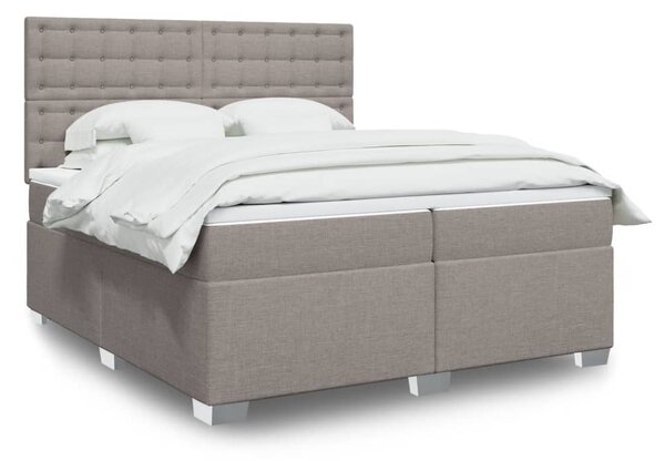Box spring postel s matrací taupe 200x200 cm textil 3290613