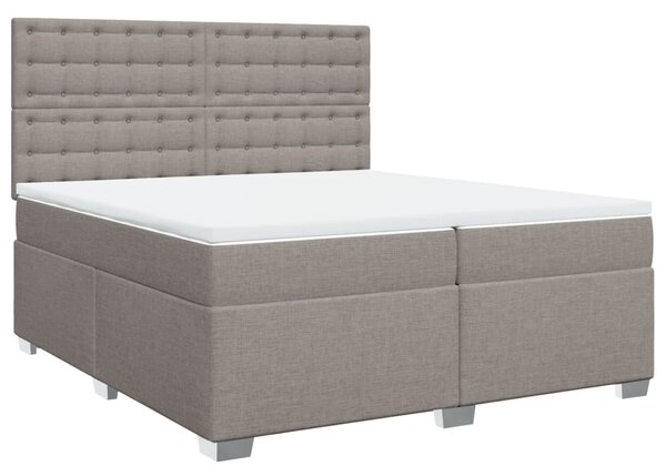 Box spring postel s matrací taupe 200x200 cm textil 3290613