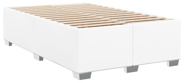 Box spring postel s matrací bílá 120x190 cm umělá kůže 3290713