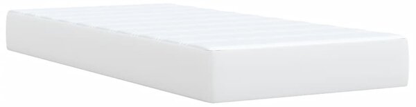 Box spring postel s matrací bílá 80 x 200 cm umělá kůže 3290697