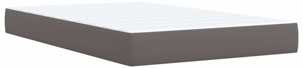 Box spring postel s matrací šedá 120x200 cm umělá kůže 3290718