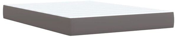 Box spring postel s matrací šedá 140x200 cm umělá kůže 3290726