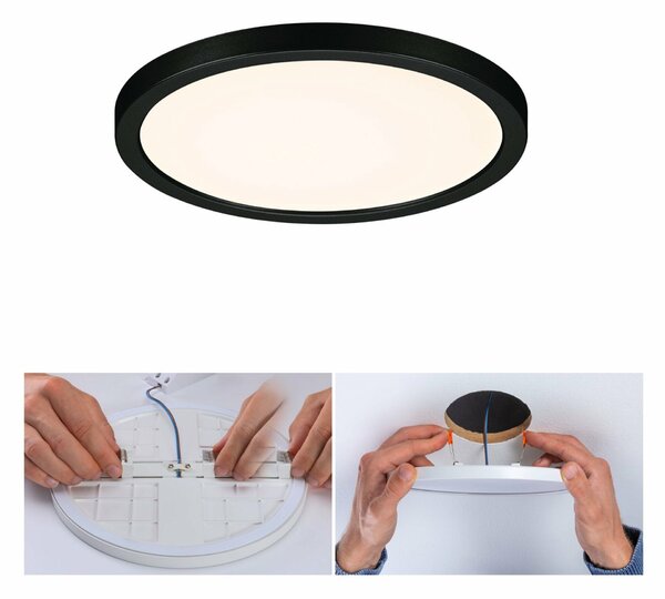 PAULMANN VariFit LED vestavné svítidlo Areo IP44 kruhové 175mm 3000K černá