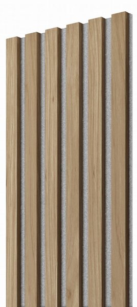 Akustický panel, Dub Natura, šedý filc, 30x275 cm