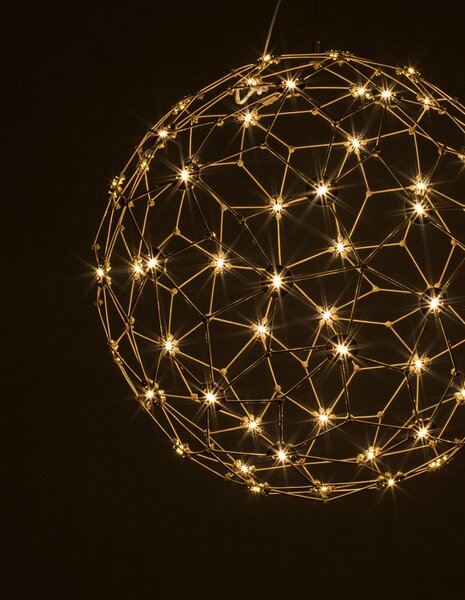 LED lustr Sole 40 zlaté – Zlatá