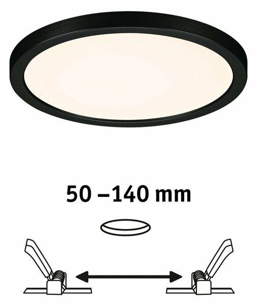PAULMANN VariFit LED vestavné svítidlo Areo IP44 kruhové 175mm 3000K černá