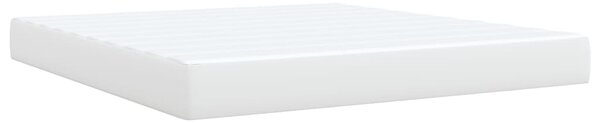 Box spring postel s matrací bílá 180x200 cm umělá kůže 3290733