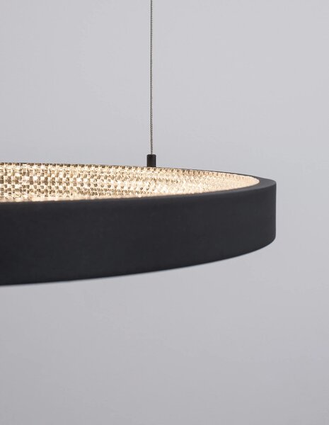 LED lustr Preston 60 černé – Černá
