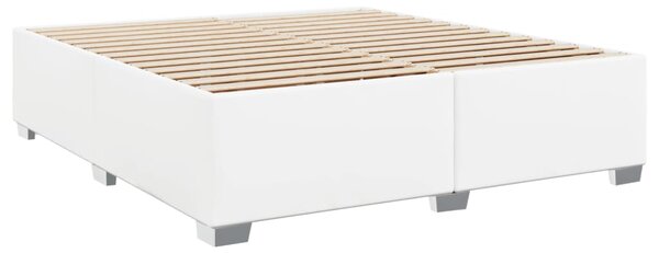 Box spring postel s matrací bílá 180x200 cm umělá kůže 3290733