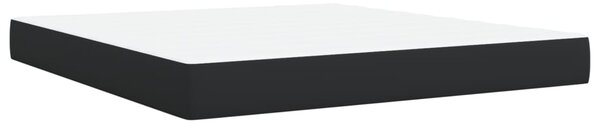 Box spring postel s matrací černá 180x200 cm umělá kůže 3290732