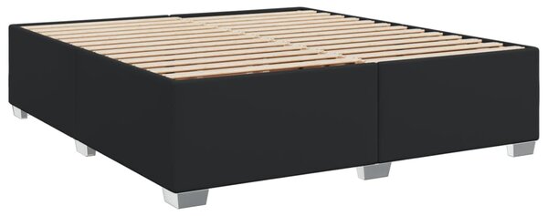 Box spring postel s matrací černá 180x200 cm umělá kůže 3290732