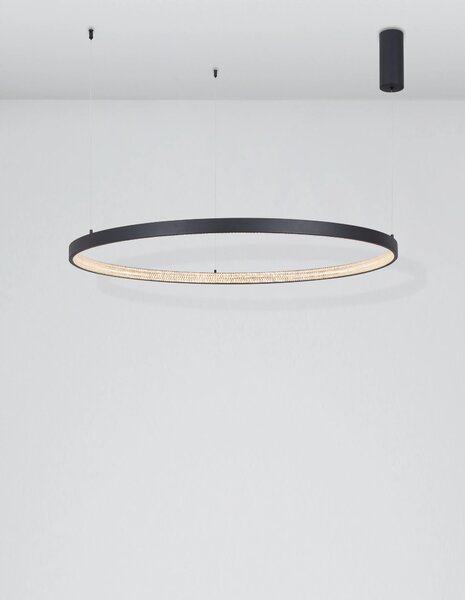 LED lustr Preston 40 černé – Černá