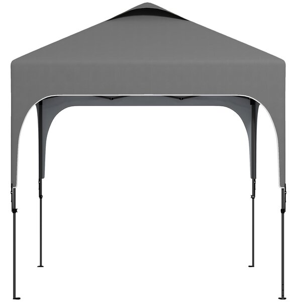 Outsunny Zahradní Altán 2,5 x 2,5 m skládací pop-up stan s nastavitelnou výškou na 4 úrovně, Oxfordská tkanina, UV50+, ocelový rám, taška na přenášení