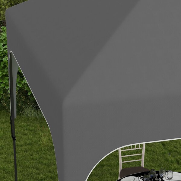 Outsunny Zahradní Altán 2,5 x 2,5 m skládací pop-up stan s nastavitelnou výškou na 4 úrovně, Oxfordská tkanina, UV50+, ocelový rám, taška na přenášení