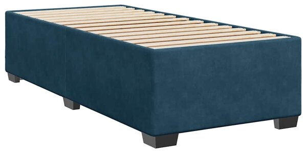 Box spring postel s matrací modrá 80 x 200 cm samet 3290778