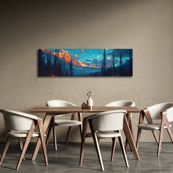Obraz - Kempování v horách (170x50 cm)