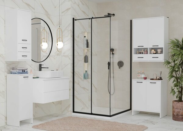 TP Living Horní závěsná koupelnová skříňka Nina II 35 cm bílá
