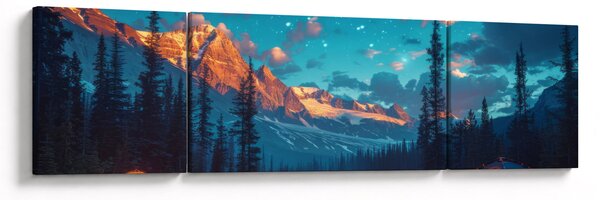 Obraz - Kempování v horách (170x50 cm)
