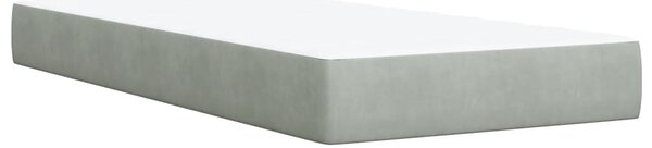 Box spring postel s matrací světle šedá 80 x 200 cm samet 3290774