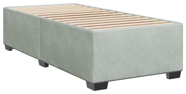 Box spring postel s matrací světle šedá 80 x 200 cm samet 3290774