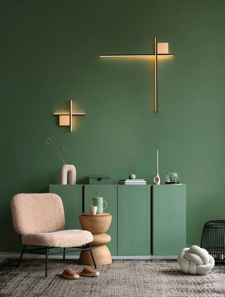 Designové nástěnné svítidlo Cross 80 zlatá