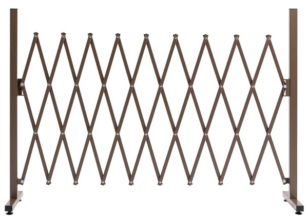 Outsunny Sklopná a Roztahovací Bezpečnostní Brána 250D x 31Š x 104V cm Hliník Metal Čokoládová | Aosom