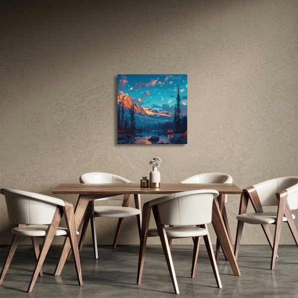 Obraz - Kempování v horách (30x30 cm)