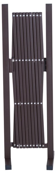 Outsunny Sklopná a Roztahovací Bezpečnostní Brána 250D x 31Š x 104V cm Hliník Metal Čokoládová | Aosom