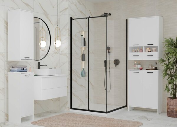 TP Living Horní závěsná koupelnová skříňka Nina 66 cm bílá