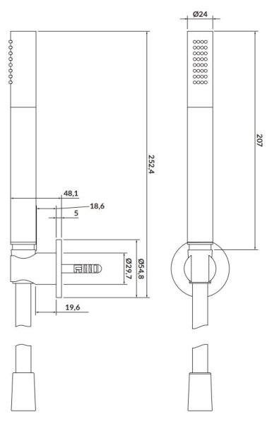 Cersanit S951-401 - Sprchová sada CREA nikl
