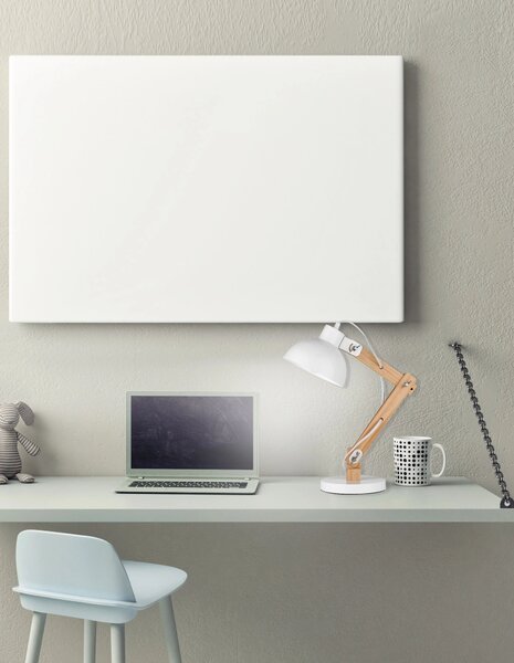 Dřevěná stolní lampa Lila bílá