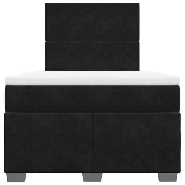 Box spring postel s matrací černá 120 x 190 cm samet 3290854