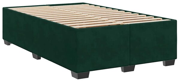 Box spring postel s matrací tmavě zelená 120x190 cm samet 3290855