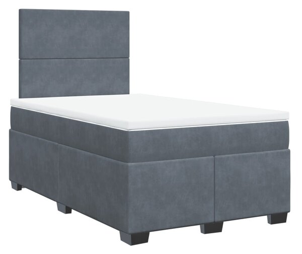 Box spring postel s matrací tmavě šedý 120x190 cm samet 3290853