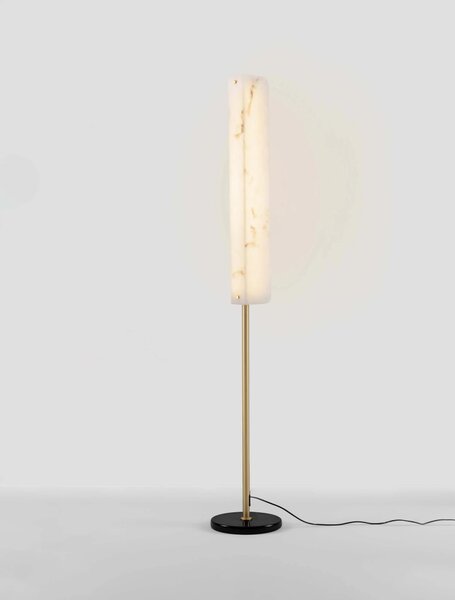 LED mosaz zlatá stojací lampa Aider