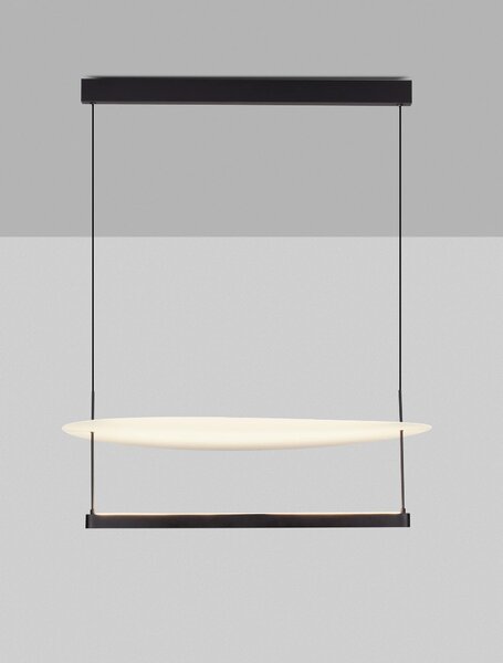 LED stmívatelný černo-bílý designový lustr Diona – Černá