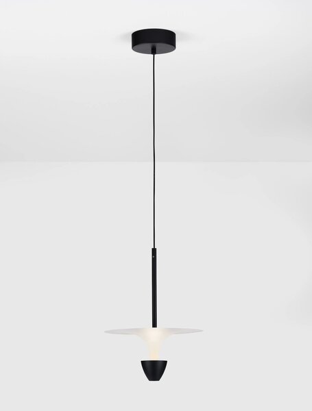 LED černo-bílé designový lustr Luet 180 – 26 x 15 cm